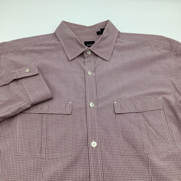 Hugo Boss Mens Slim Fit Long Sleeve‎ Button Up Shirt Size XL - Picture 1 of 7